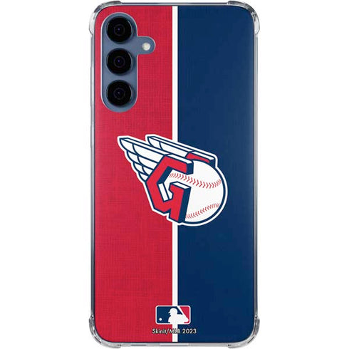 MLB Cleveland Guardians Split Galaxy A35 5G Clear Case